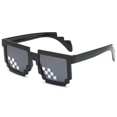 Pixelated Mosaic Glasses, Live Stream and Cosplay Prop, Funny Party Accessory - 7