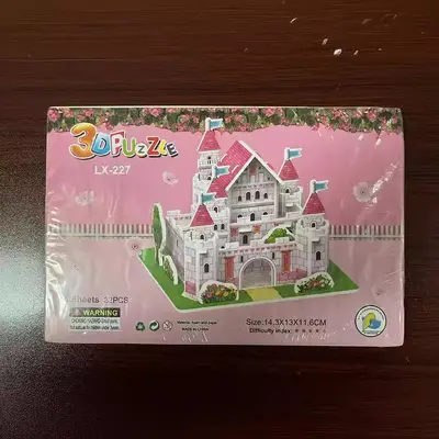 3D-Puzzle-Spielzeug, Kinder-Lernbausteine zum Stecken, Kindergarten-Schüler DIY-Haus, Preis und Geschenk