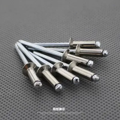 Stainless Steel Open-End Countersunk Blind Rivets, Pull Rivets, Various Sizes