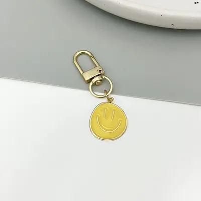 Rainbow Metal Smiley Face Keychain, First Day of School Gift - 10