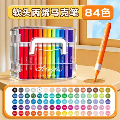 Acrylmarker-Set 24 Farben wasserfest für Schüler - 11