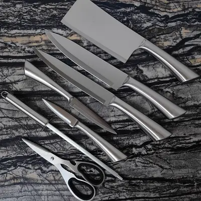厂家直销刀具套装马蹄空心柄8件套厨师切肉面包水果刀组合礼品