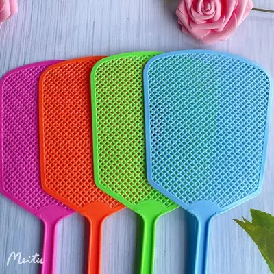 Thick Long-Handle Unbreakable Plastic Fly Swatter Large Size - 5