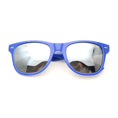 Solid Color Rivet Sunglasses with Logo - 6