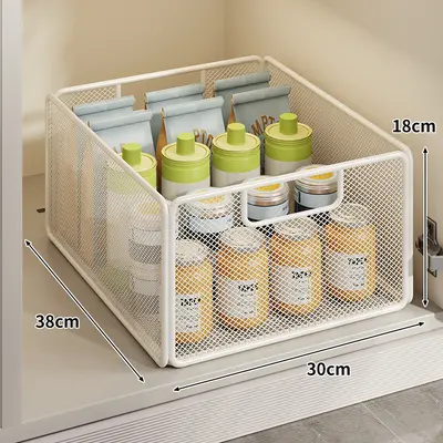 Lavabo altı çekmeli raf, çift katmanlı, ultra derin sepet - 7