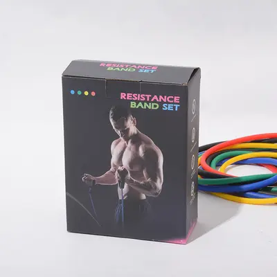 Home Arm Strength Trainer, Latex Resistance Band Set with Boxing Training - 4