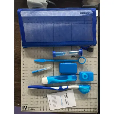 Orthodontic Care Kit with Wax, Toothbrush, Floss and Retractor - 3