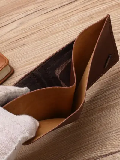 Men's Retro Handmade Wallet with Multiple Card Slots - 5