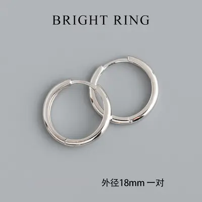 Sterling Silver Women Earrings Round Hoops 2025 - 9