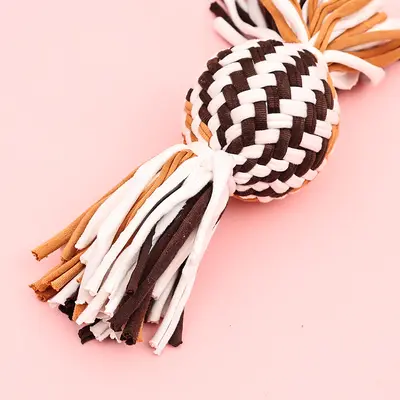 Christmas Candy Cotton Rope Dog Toy Set with Squeaker - 3