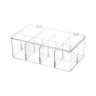 Transparente Acryl-Aufbewahrungsbox mit Fächern