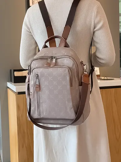 Women's Solid Colour Backpack, Lightweight, Winter 2025 - 5