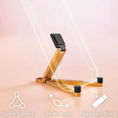 Sınır Ötesi Bestseller Alaşım Telefon Standı Taşınabilir Katlanabilir Tembel Standı Anahtarlık Masaüstü Telefon Destek Standı