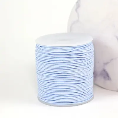 Renkli Yuvarlak Elastik Lastik İp 1,0 mm, DIY Saç Aksesuarı Malzemesi - 3