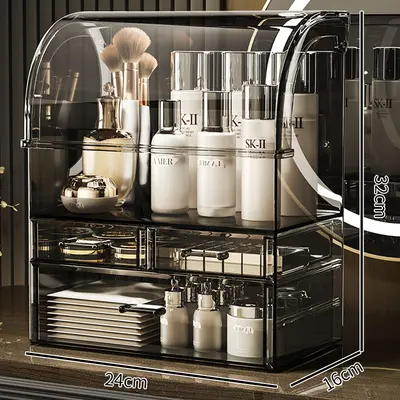 Kosmetik-Aufbewahrungsbox Schminktisch, staubdicht groß - 9