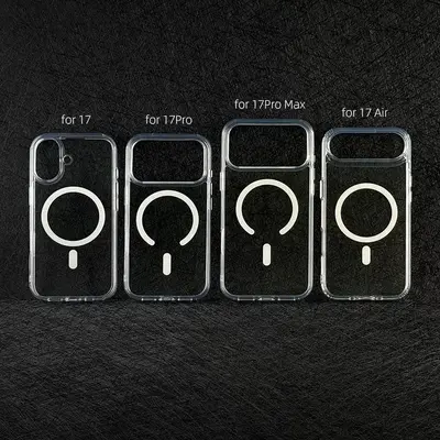 iPhone 18 Pro için şeffaf manyetik telefon kılıfı, 2.0 mm