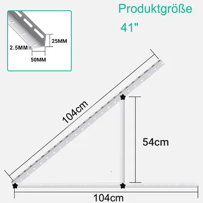 Fixed Triangle Aluminum Alloy Solar Panel Mounting Bracket - 9