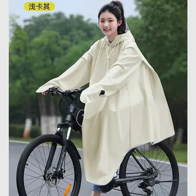 Men's bicycle raincoat, long, full body protection