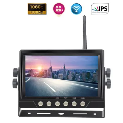 Güneş enerjili kablosuz dikiz kamerası, manyetik montaj, 1080P, 128G DVR