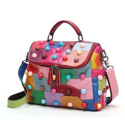 Colorful Large Capacity Small Square Women's Shoulder Bag - 4
