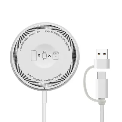 Kablosuz Şarj Cihazı K9 Kablosuz Şarj Cihazı MagSafe Üçü Bir Arada Kablosuz Şarj Cihazı Cep Telefonu Manyetik Kablosuz Şarj Cihazı - 9