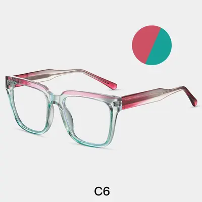 87296 Anti-Blue Light Square TR90 Eyeglass Frame - 11