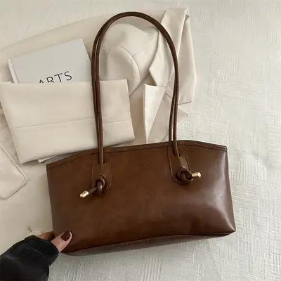 Retro Large Capacity Women's Tote Bag, Single Shoulder Strap - 9