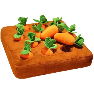 Carrot Plush Chew Toy for Pets, Pull-Out Design with Pillow Function - 5