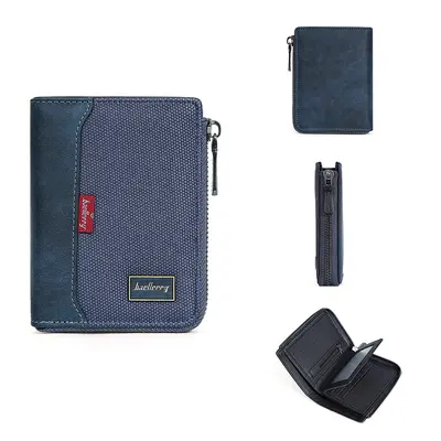 Kurze Herrenbrieftasche mit RFID-Schutz und Münzfach mit Reißverschluss - 7