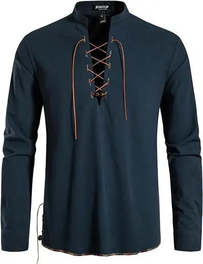 Erkek Henley yaka uzun kollu plaj gömleği, Avrupa bedeni - 8