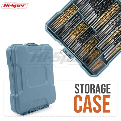 Hi-Spec 130 Piece Drill Bit Set with Twist and Masonry Bits