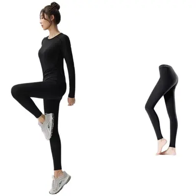 Women's Quick-Dry Yoga and Running Set, Plus Size, Autumn Winter - 6