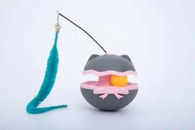 Electric Swaying Cat Toy with Feathers, Bell and Catnip Ball - 8