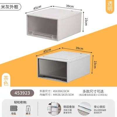 Storage box with drawers, multi-layer, transparent plastic - 12