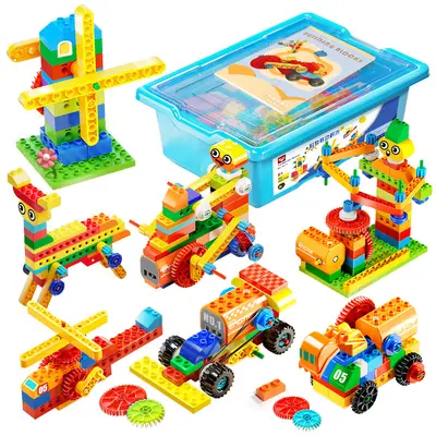 Großes Bausteinset für Grundschulkinder mit Programmier-Roboter - 5