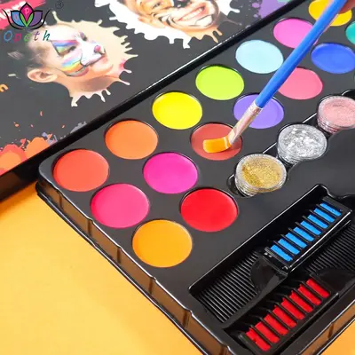 20-Color Body and Face Paint Set, Halloween Oil-Based Paint
