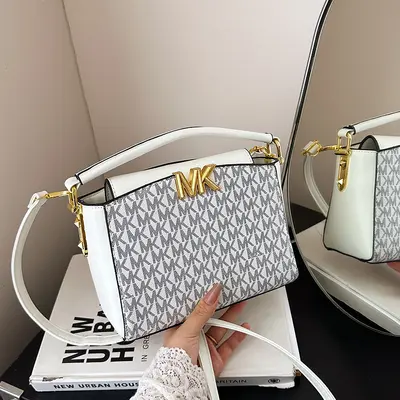 Women's Small Square Crossbody Bag, Lightweight, Printed Perfume-Style - 4