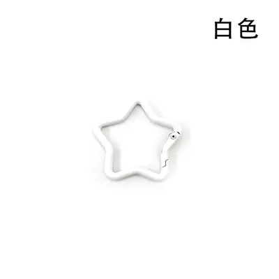 Star-Shaped Zinc Alloy Spring Buckle, Colored, DIY Keychain Accessory - 9