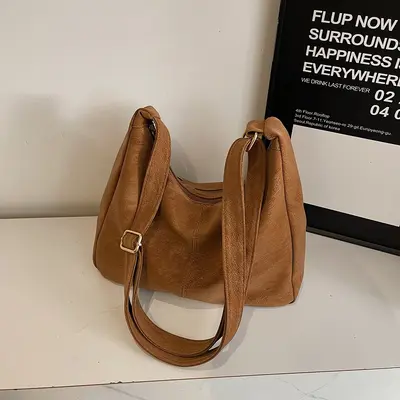 Large Capacity Women's Underarm Bag, Minimalist Single Shoulder Crossbody Bag - 6