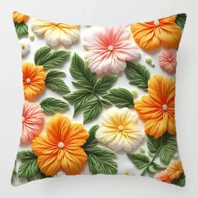 Grenzüberschreitender Frühlings- und Sommersonnenblumen-Kissenbezug mit Steppung, Sofa-Sonnenblumen-Dekokissen, neues Wohnzimmer-Plüsch-Kissen, Sonne - 13