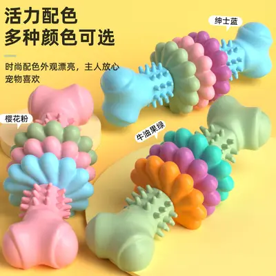Dog Toy Set, TPR Bone-Shaped Durable Chew Toy