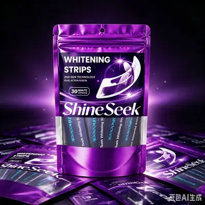 Purple PAP+ Teeth Whitening Strips, 30 Minutes, Hydrogen Peroxide-Free - 3