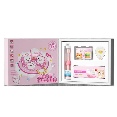 Kinder-Mundpflege-Set Zahnpasta Zahnseide Mundwasser - 6