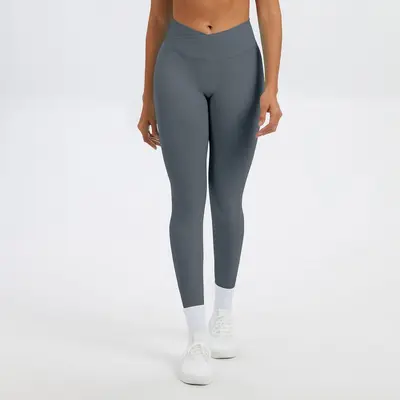 Sıkı Çapraz Bel Yoga Pantolonu, Yüksek Bel, Koşu ve Fitness Taytı - 11