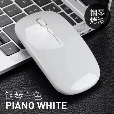Sınır ötesi yeni Bluetooth çift modlu kablosuz mouse bilgisayar notebook ofis sessiz ışıklı 2.4G şarj edilebilir mouse - 8