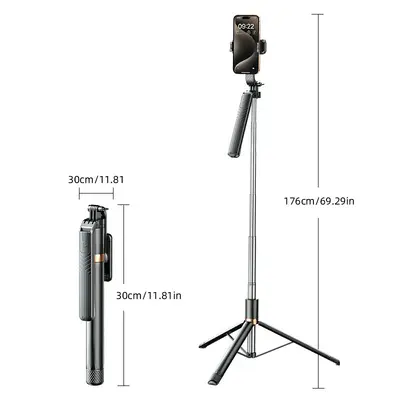 Selfie-Stab Telefonhalter Bluetooth Stativ integrierter Ständer Teleskopstab tragbar Desktop Lazy TikTok Gerät