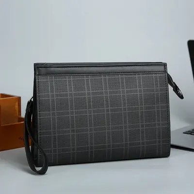 Men's Small Square Shoulder Bag with 10-inch Tablet Compartment - 2