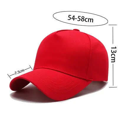 Saf pamuklu düz şapka beş panel beyzbol şapkası özel baskılı logo catering unisex ördek gagası şapka düz renk reklam şapkası - 5