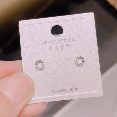 S925 Silber Damen Mini Ohrstecker, koreanischer Stil - 13