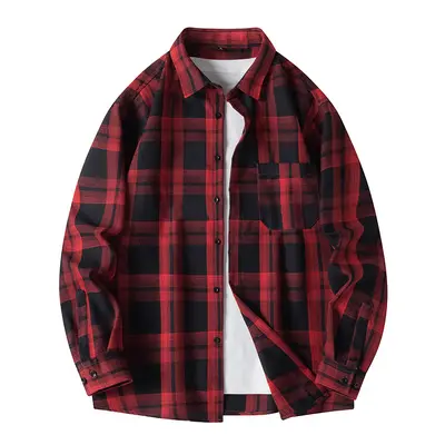 Men's Plaid Long-Sleeve Shirt, Breathable Spring Jacket - 7